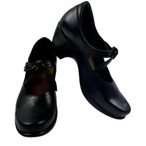 Naot Nobility Black Bow Detail Leather Mary Jane Comfort Shoes Women's 38 7-7.5